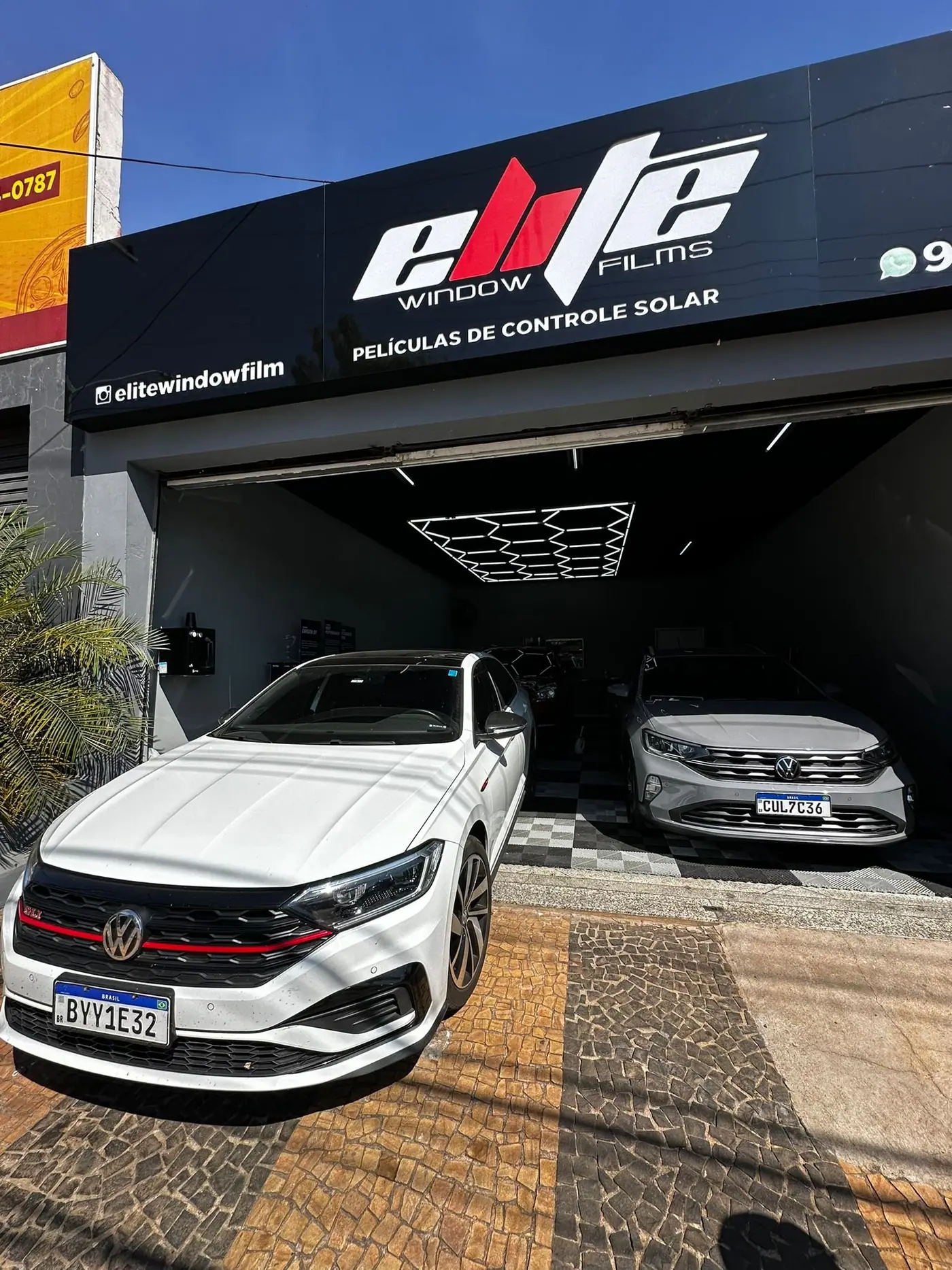 Fachada da loja Elite Window Film na Av. Rebouças, em Sumaré
